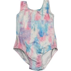 EUC Domusgo Girls Size 6-7 Leotard in Pink and Blue